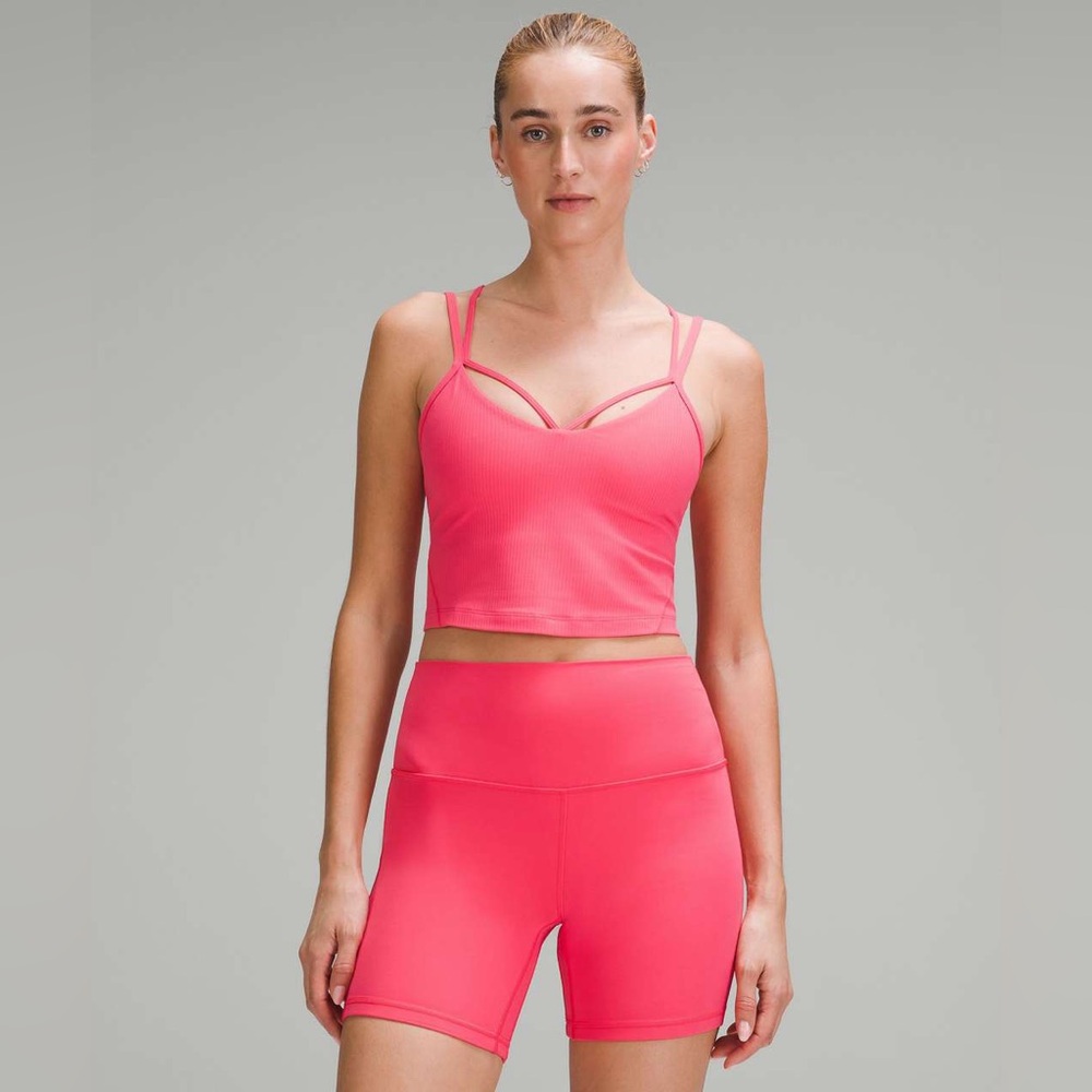 Lululemon Align Strappy Ribbed Tank Top size 4 Glaze Pink GLZP